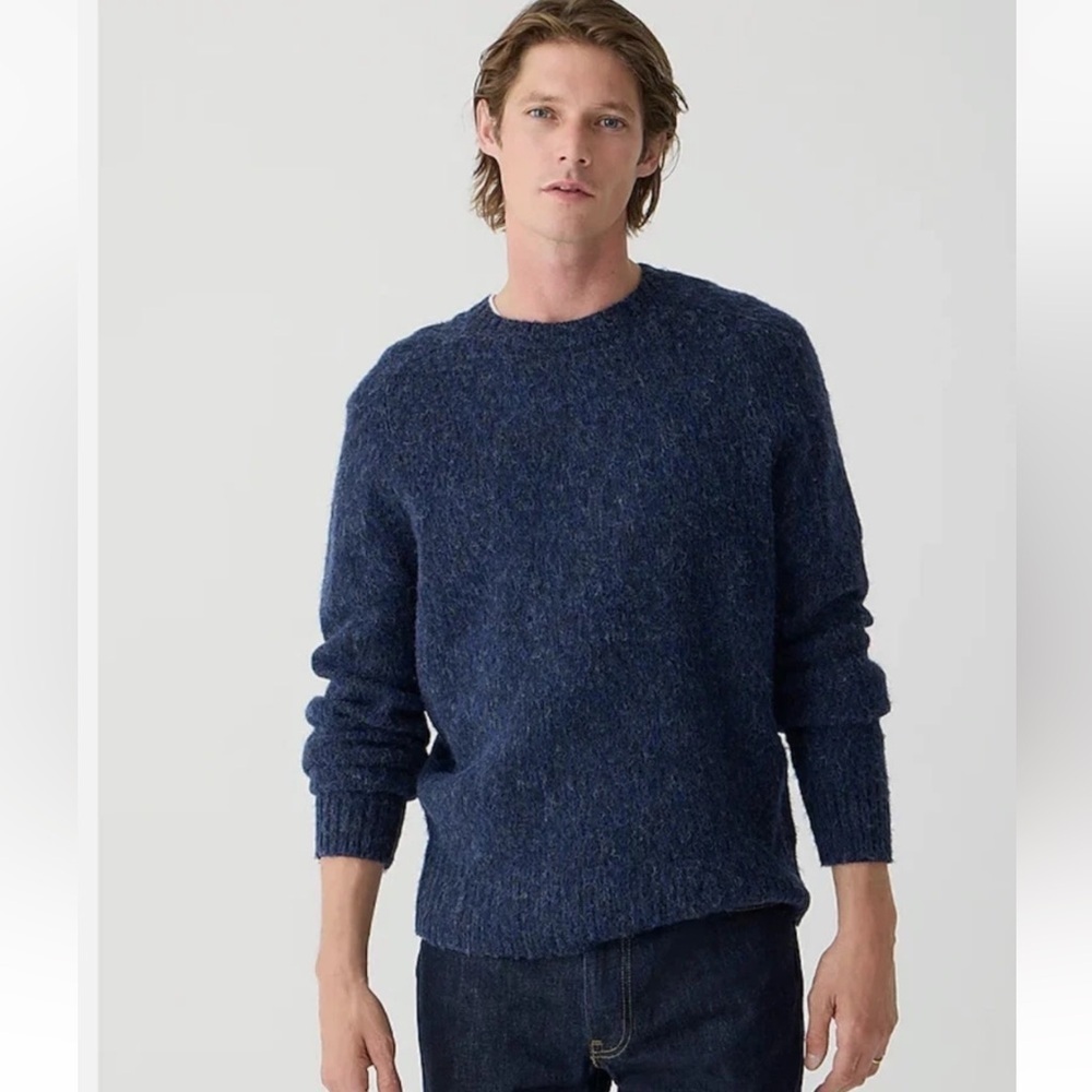 J. Crew Wool Men's Navy Crewneck Sweater. Size XL Style BI848